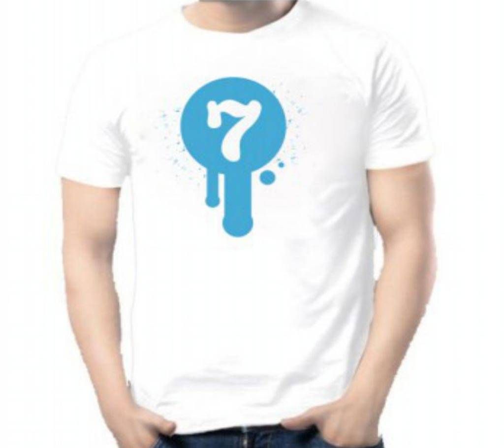 7 Mens Half Sleeve Cotton Round neck  t-shirt