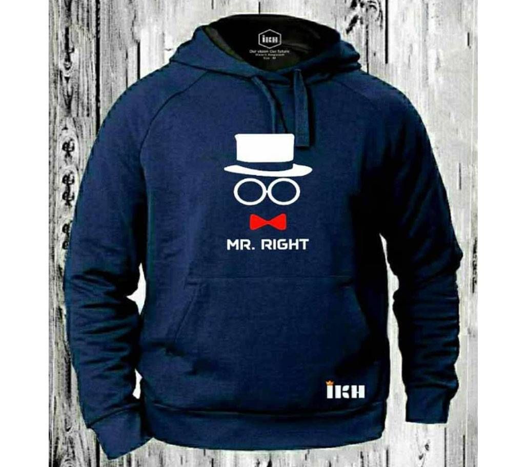 Mr. Right Navy Blue Super Hoodie 