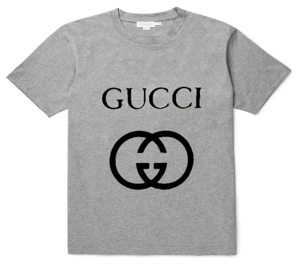 Mens Cotton Casual T-Shirt GUCCI Ash. Copy