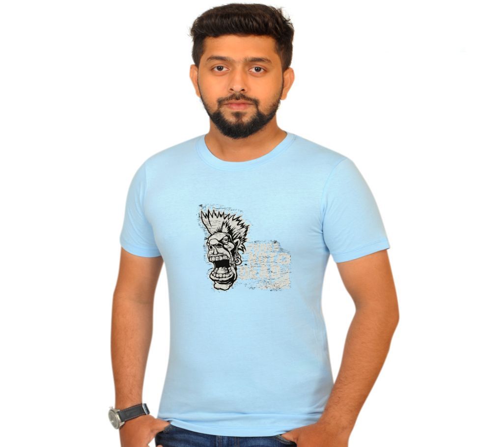 Cartoon Designed Half Sleeve Cotton T shirt For Men