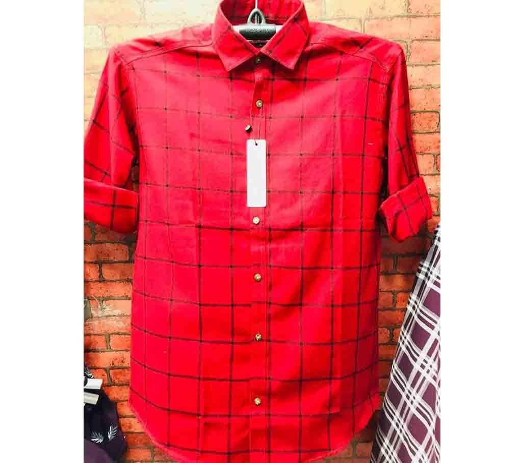 Full Sleeve Casual Shirt For Men - Red 