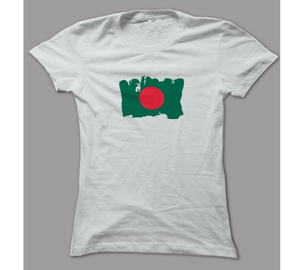 Art BD Flag White Polyester T-Shirt