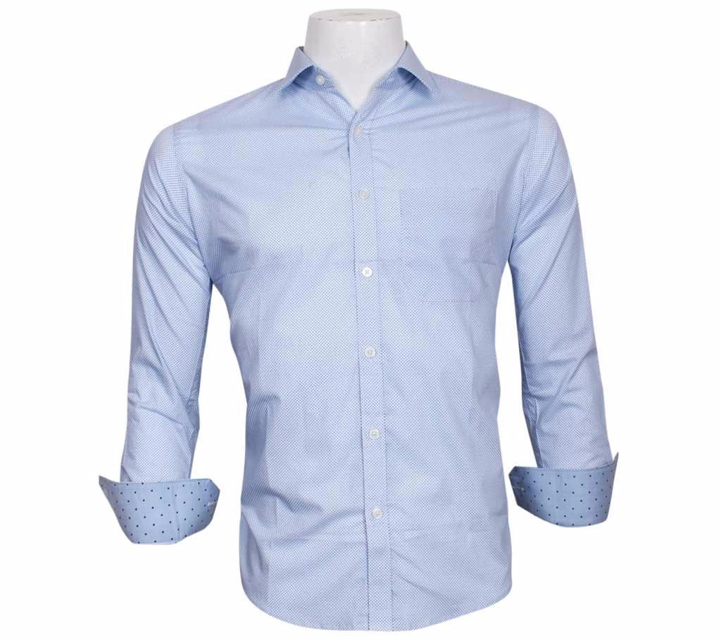 Menz full sleeve dot printed shirt
