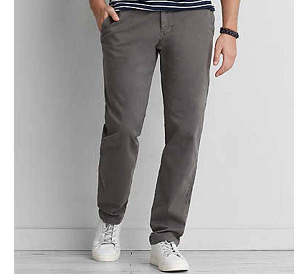 Grey Twill Gabardine Pant for Men