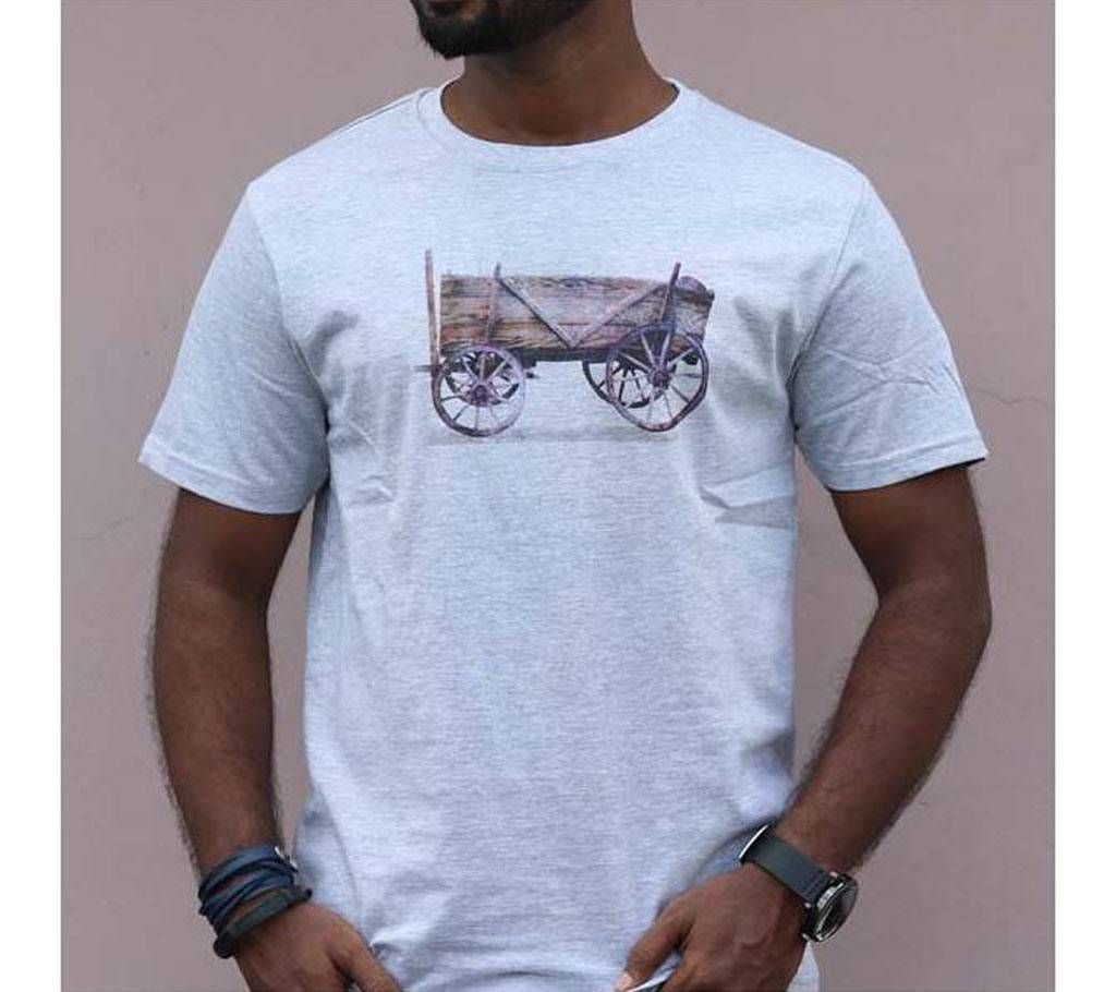 Old cart. Short sleeve T-shirt