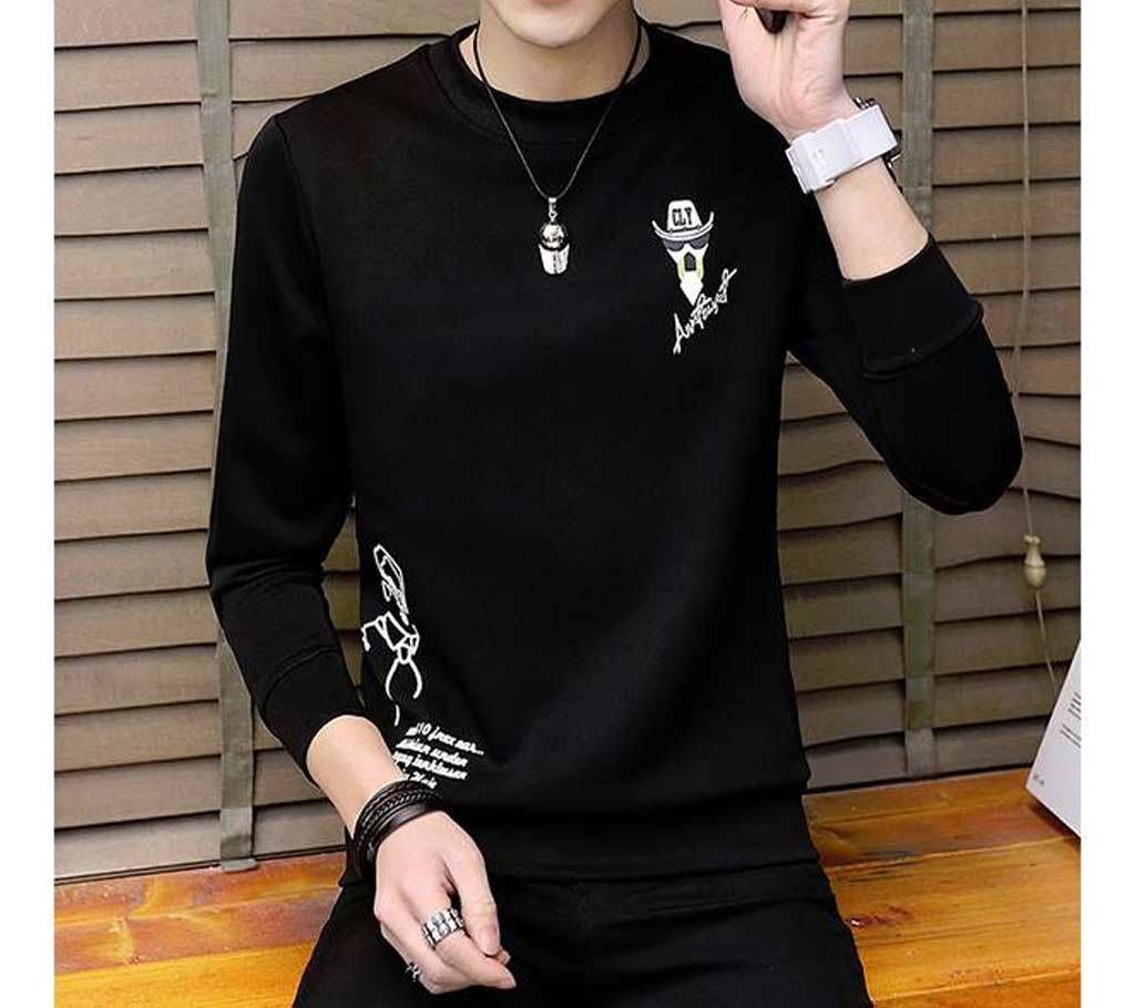 black full sleeve t shirt 