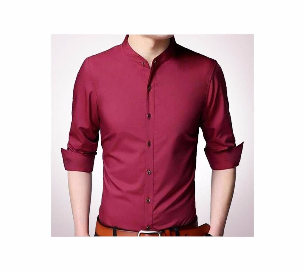 Crimson Panama Gents Full Sleeve Casual Shirt