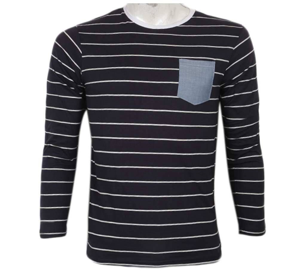 Gents Full Sleeve Striped T-Shirt