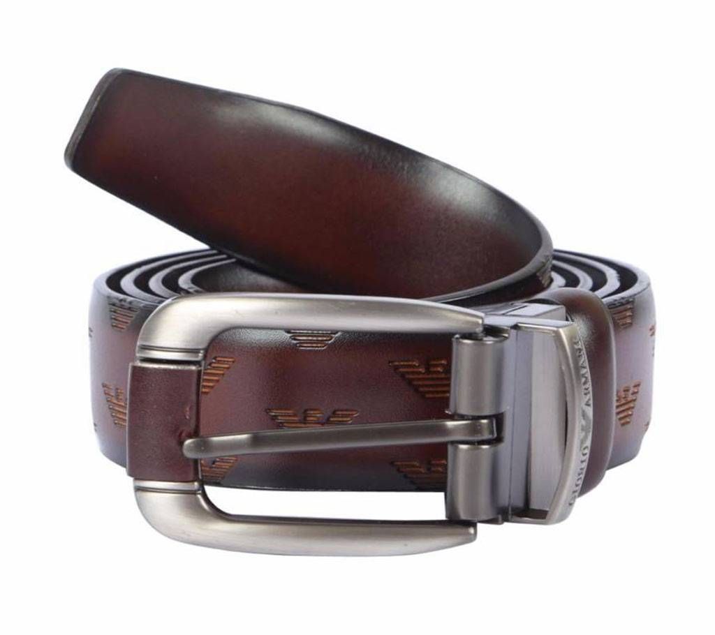  leather Brown artificial belt for men