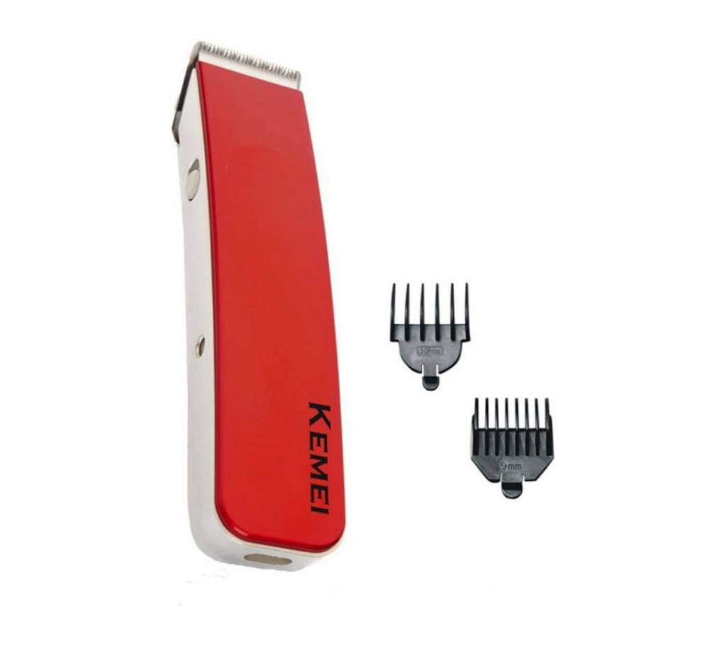 KM - 3005 - Electric Rechargeable Trimmer for Men-Orange and White