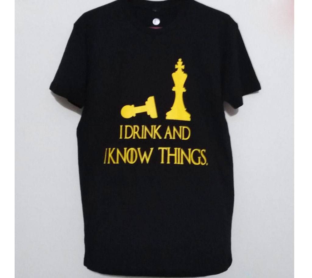 Game of Thrones I Drink and I Know Things Menz Half Sleeve T Shirt 
