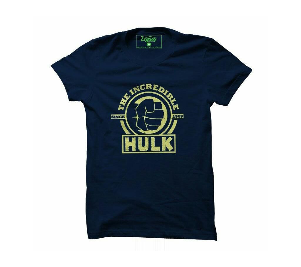 Summer T shirt Navy Blue  with the Incredible Hulk Design 93