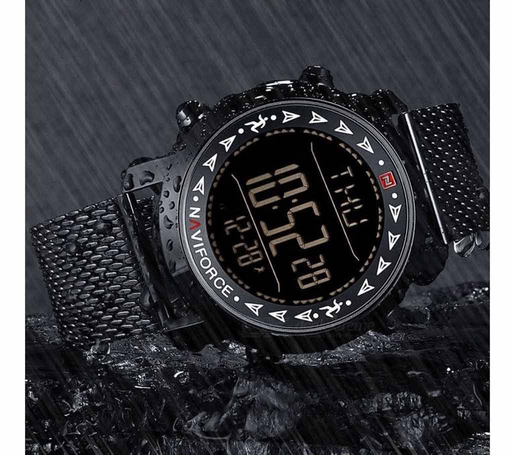 Men Top Brand NAVIFORCE Military Stainless Steel Mens Watches LED Watches Sports Digital Watch Waterproof D Wrist Watch Mens Watches