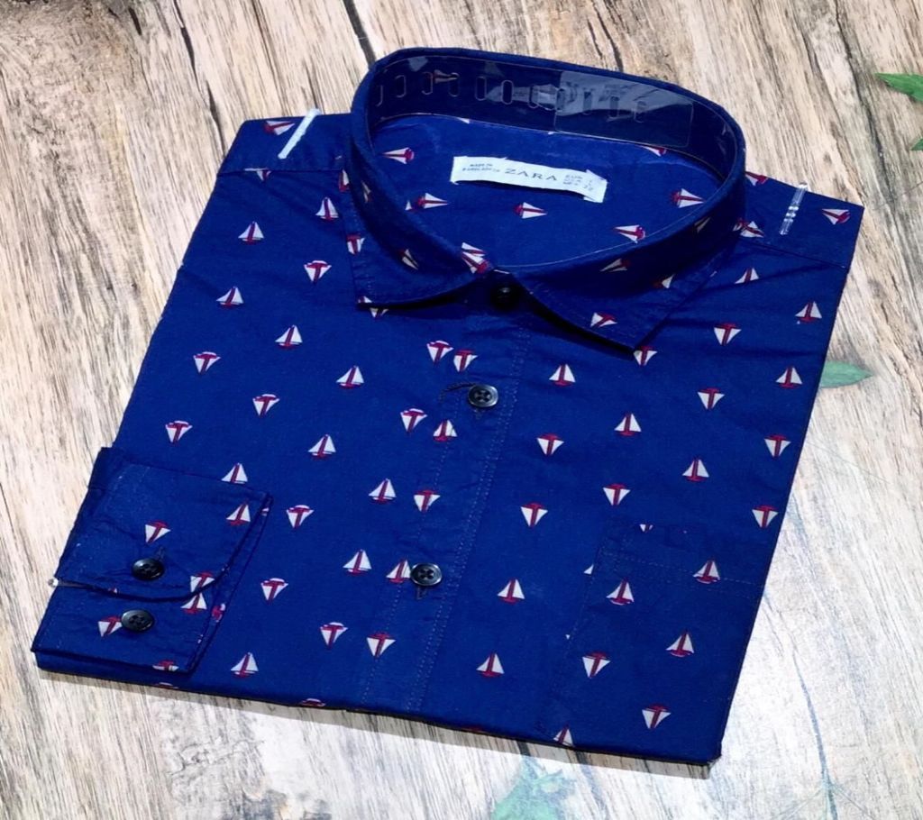 Cotton Printed Full Sleeve Men Shirt