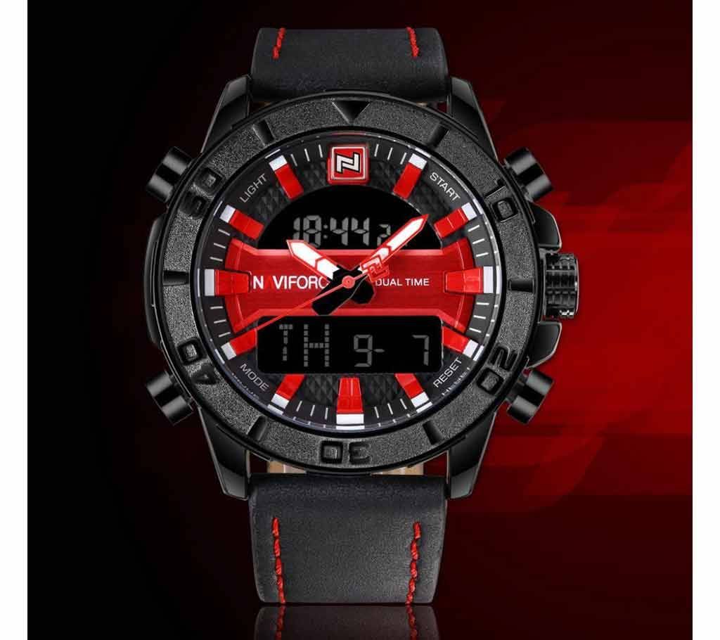 NAVIFORCE NF9114 Men Fashion, Casual, Sports Belt Quartz Watch Date Week Calendar 24 Hour display