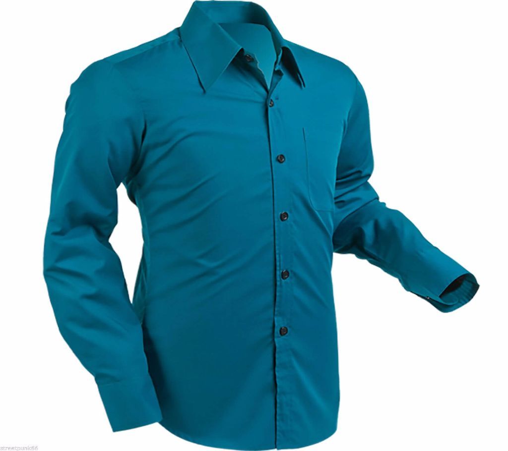 Turkish Blue Full Sleeve Formal Shirt For