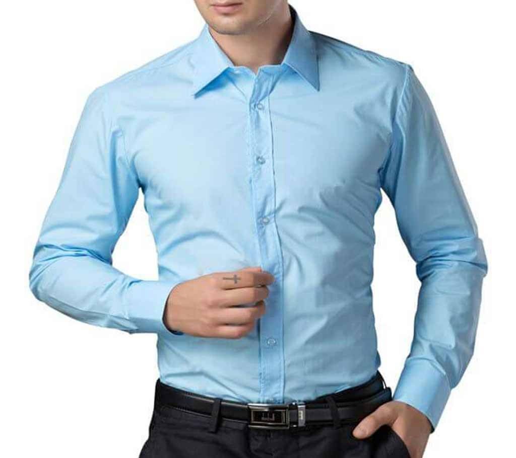 Full Sleeve Formal shirt for men-Sky Blue  