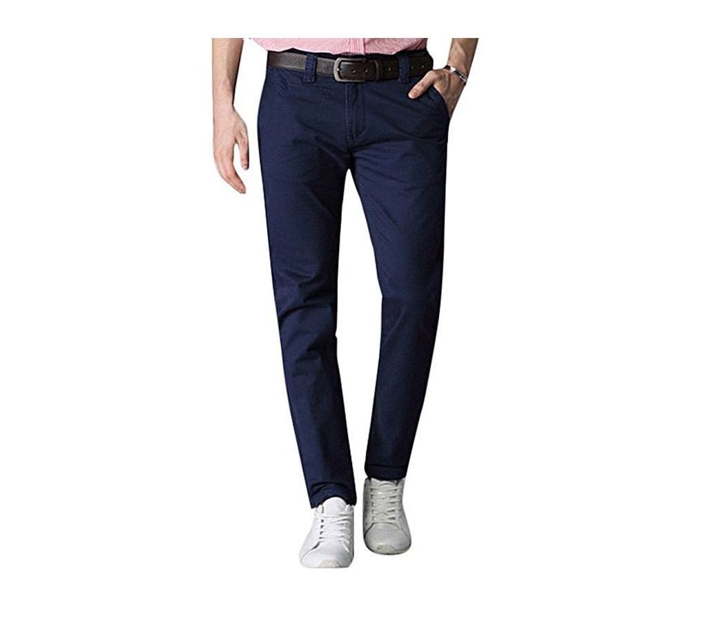 Mens Fashion With Navy Blue Gaberdine Pant