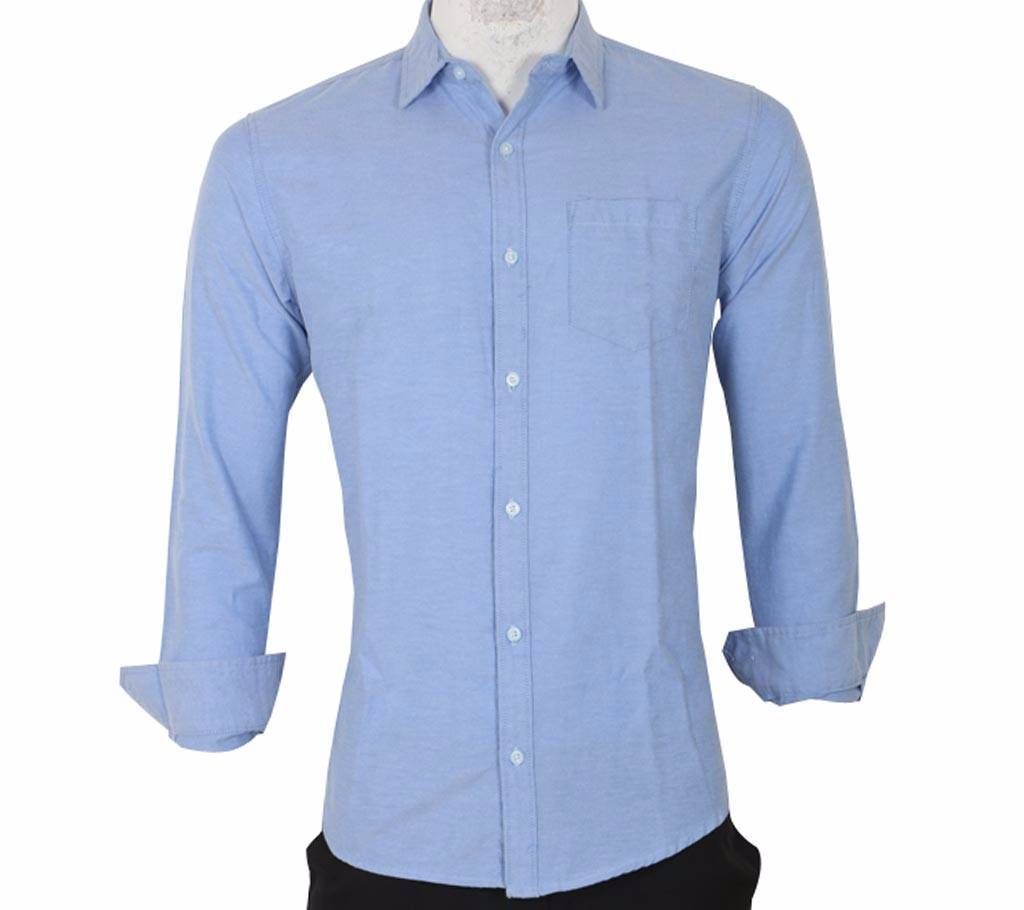 Mens Solid Cotton Shirt