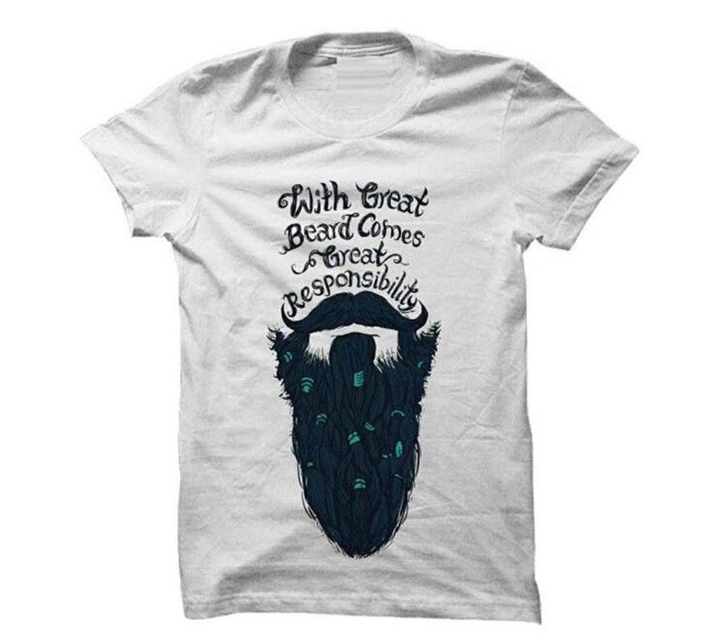 GREAT BEARD mens round neck t shirt 
