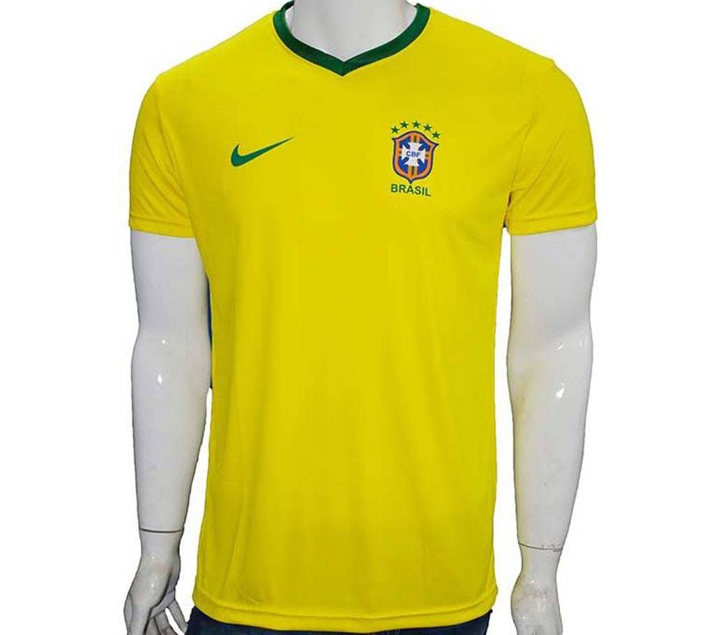 Brazil supporter round neck t shirt 