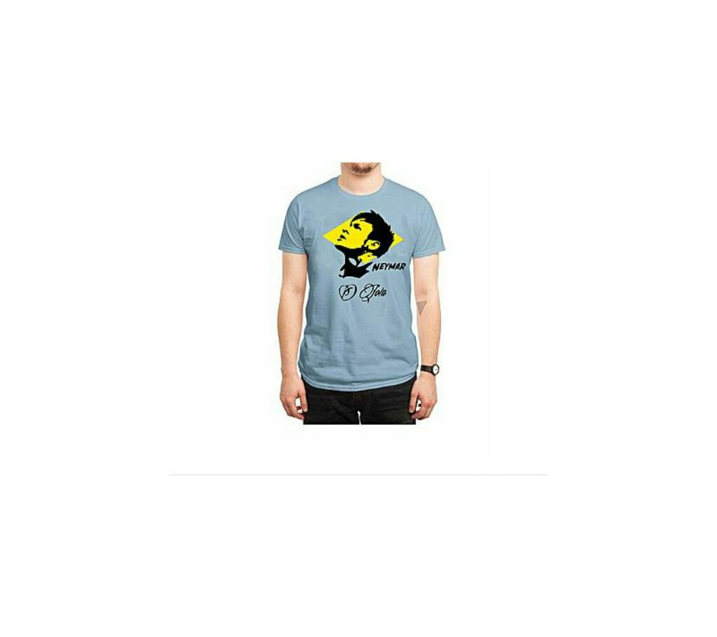 sky blue cotton neymer T-shirt for men