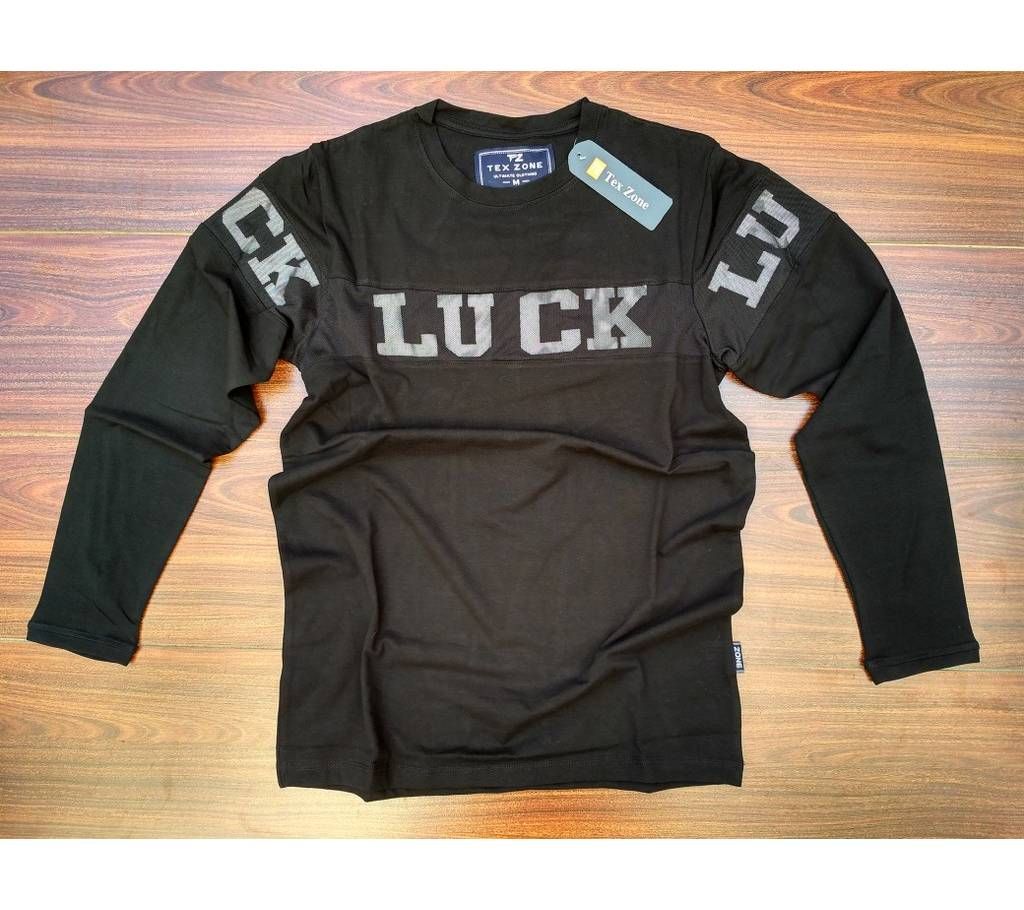 Black Cotton Full sleeve Tshirt For Men