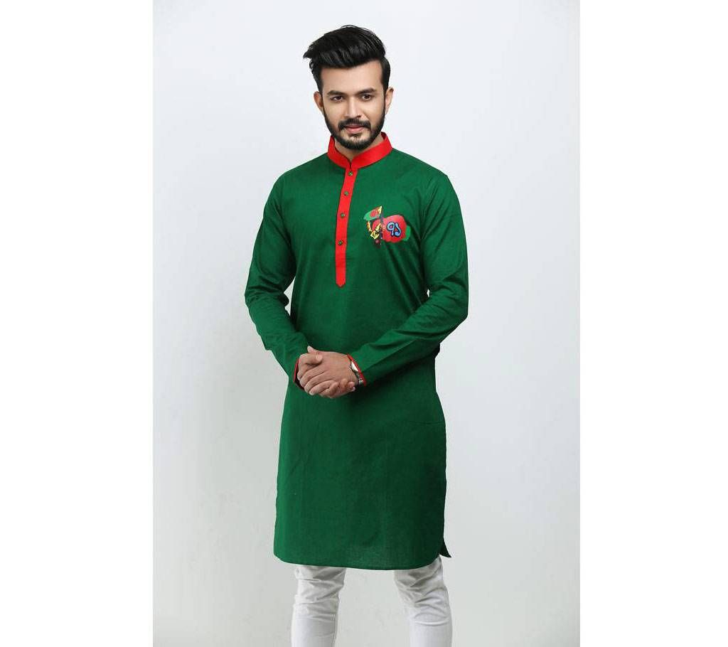 Special Bijoy Dibosh Men’s Printed Cotton Punjabi By Swapon’s World SW394P




