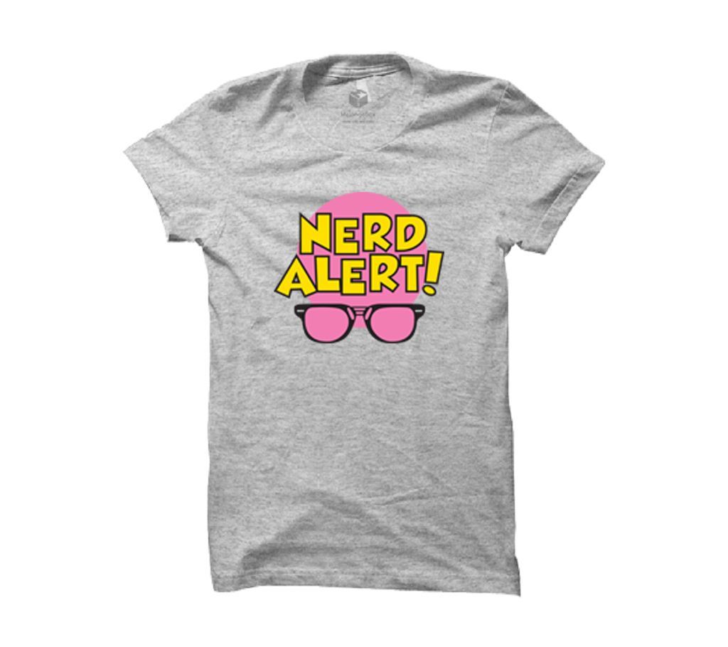 Nerd Alert Gents Half Sleeve Cotton T-Shirt