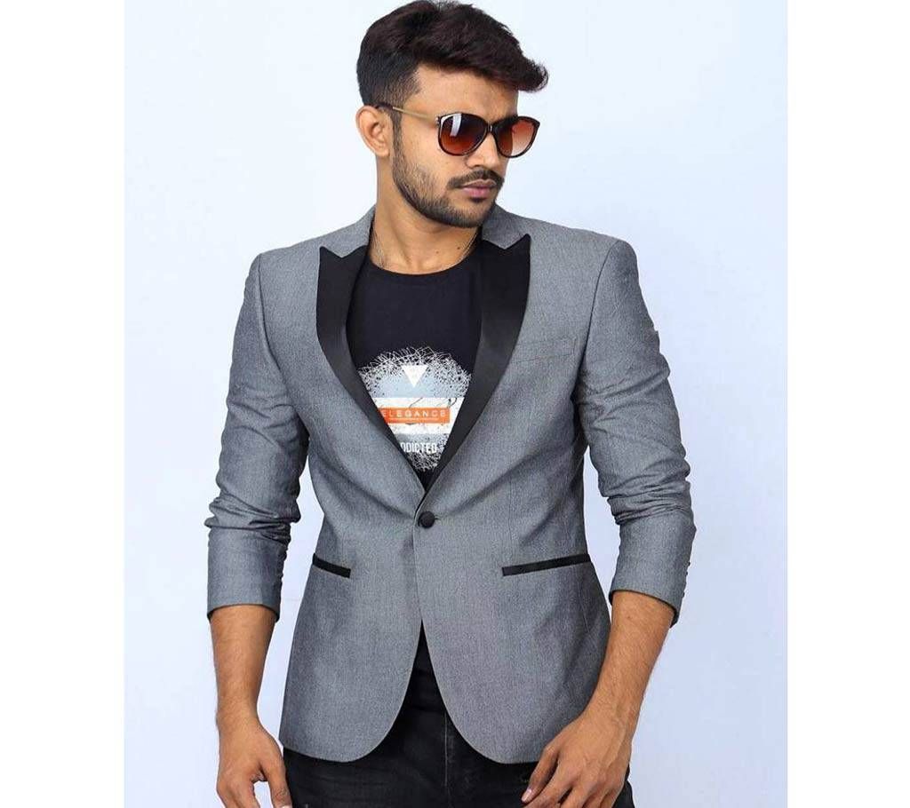 F&F Slim Fit Business Suit Blazer- Dark Ash