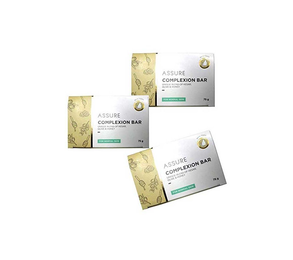 Assure Complexion Bar-Kesar, Honey & Olive 75gm India (1 pcs)