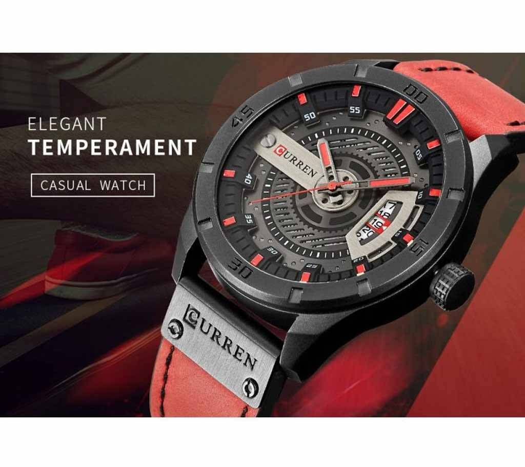 CURREN 8301 Men Date Display Leather Creative Quartz Wrist Watches  Sport Waterproof Watch For Male