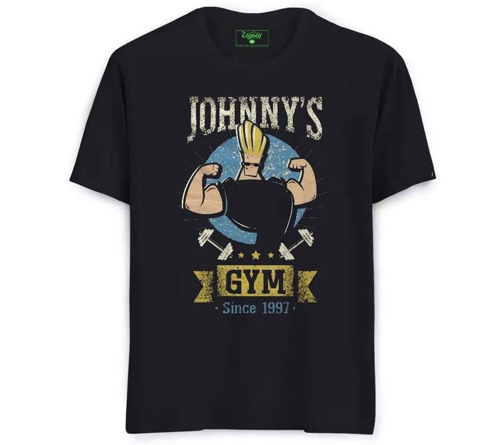 Summer Black T-shirt Johnnys Gym Design