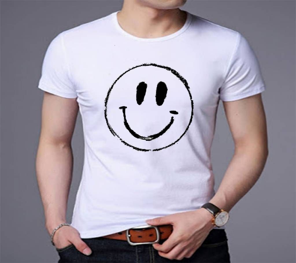 Smile Men's Half Sleeve T- Shirt