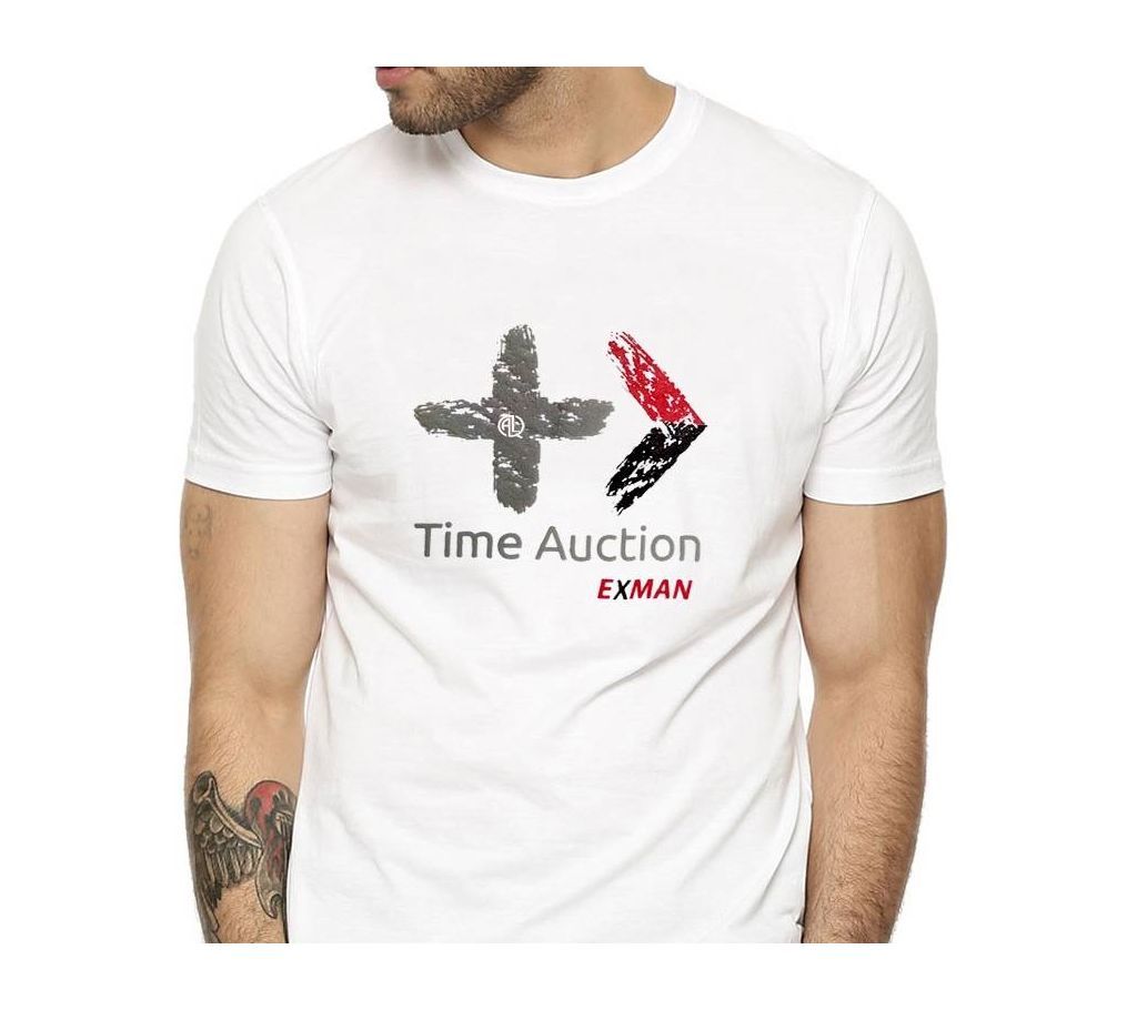 Time Auction Half Sleeve Cotton Tincture for Men