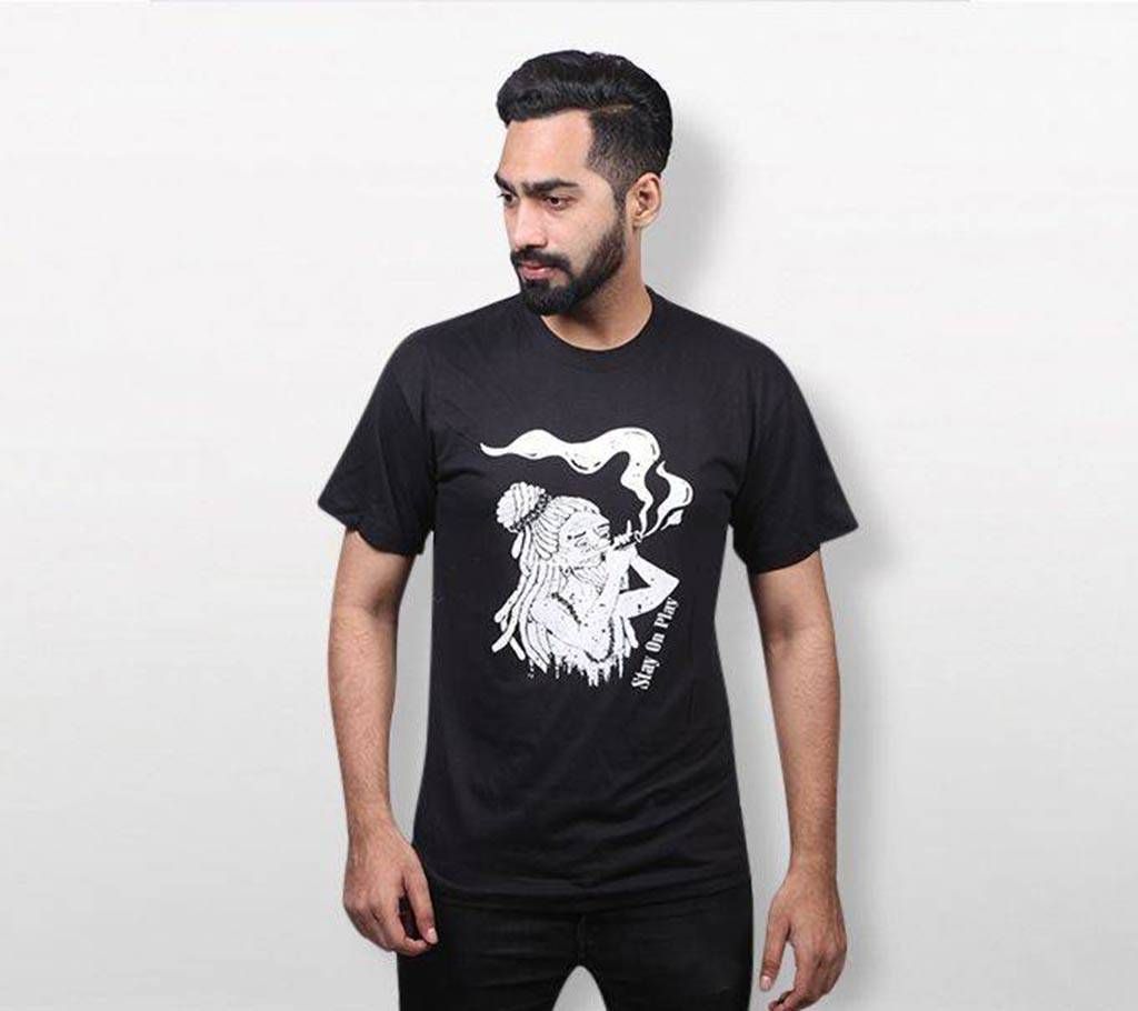Lalon cotton half sleeve round neck T-shirt for men 