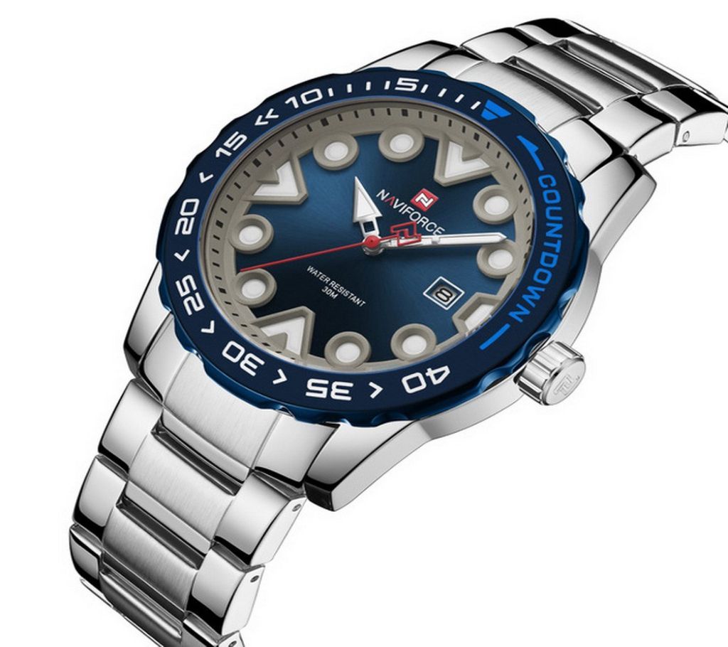 Naviforce 9178  Original Silver Watch For Men