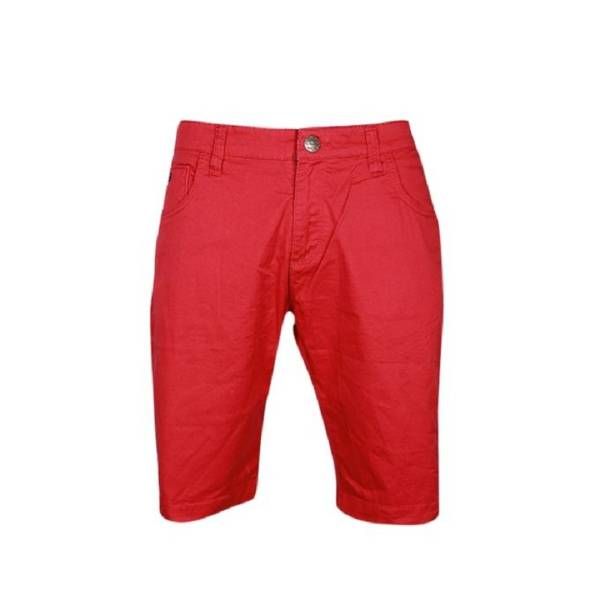 Red Cotton Casual Shorts For Men