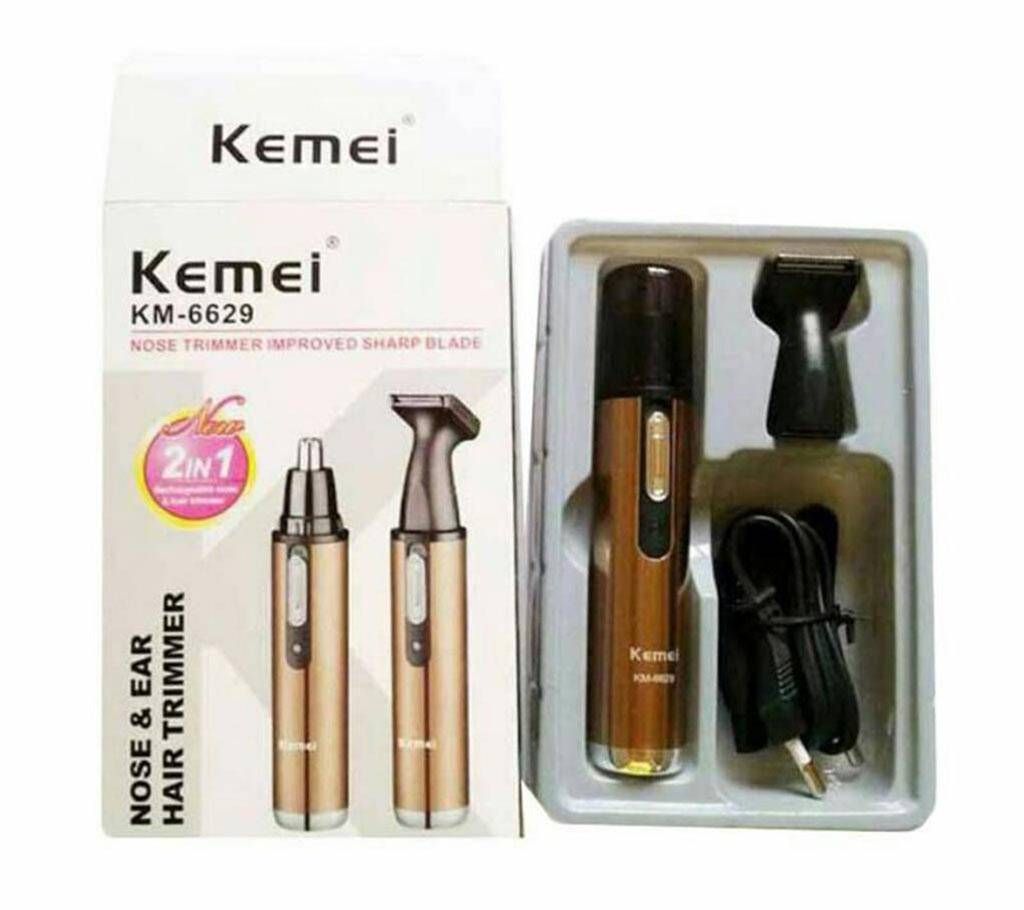 KEMEI KM-6629 rechargeable nose and ear trimmer 