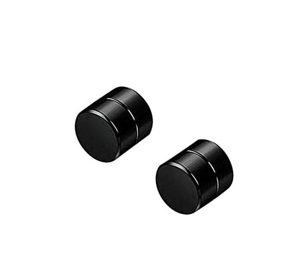 Black Stainless Steel Magnetic Earring for Men
