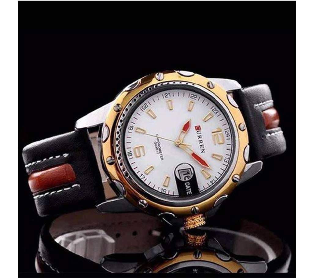 CURREN 8104 GOLD-WHITE Gents Wristwatch