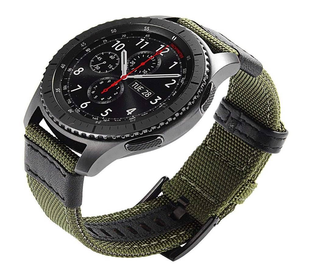 Amazfit Pace S3 frontier 22mm smart watch Canvas nylon Strap-Green