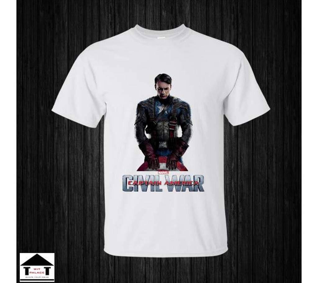 Captain America Civil war Gents Half Sleeve Cotton T-Shirt