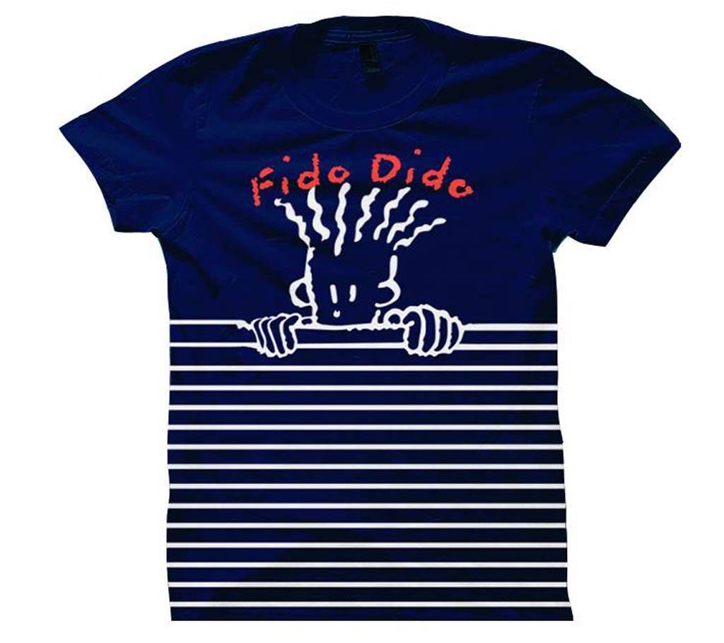 Fido Dido Round Neck Cotton T-Shirt