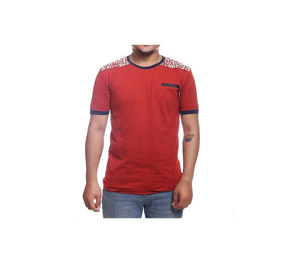 Wonderful Mens half sleeve Red t-shirt -98