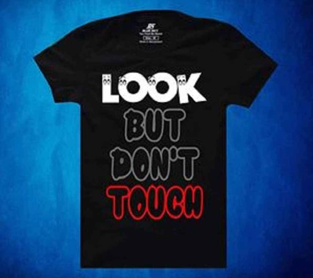 Look But Don't Touch Mens Half Sleeve Cotton T-shirt