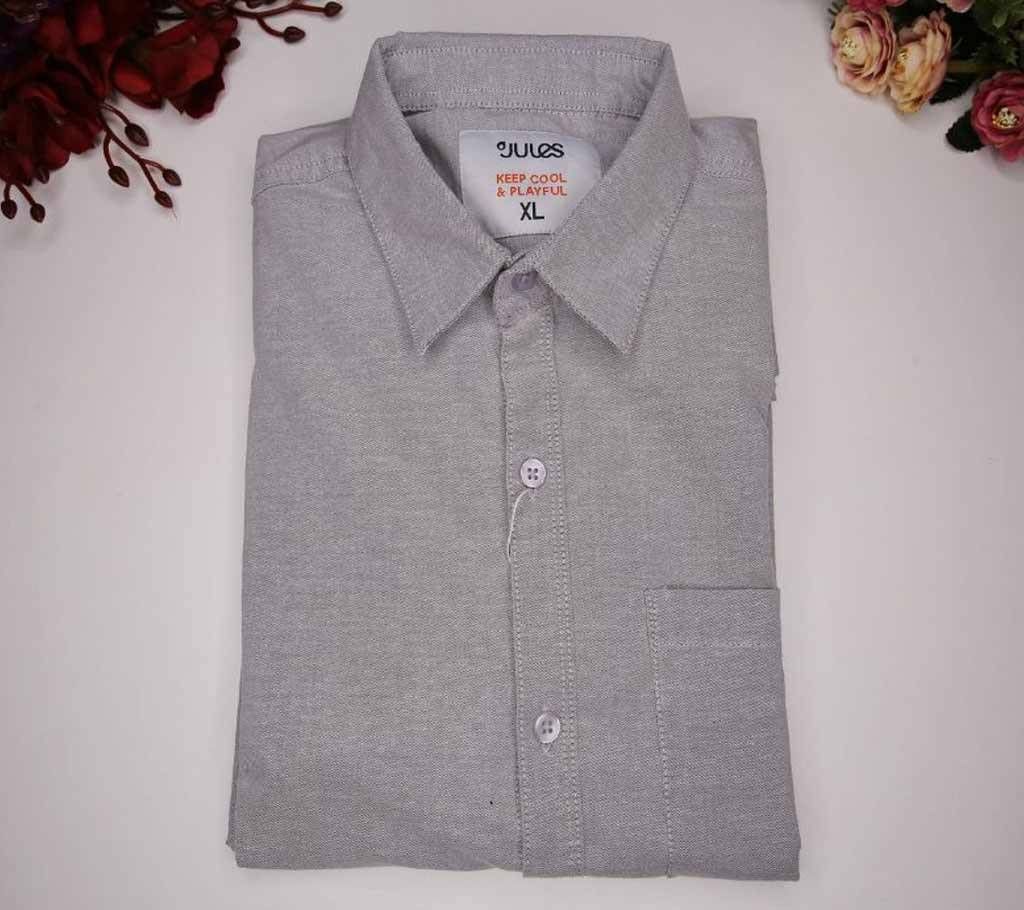Cotton Formal Shirt - Grey - SMT