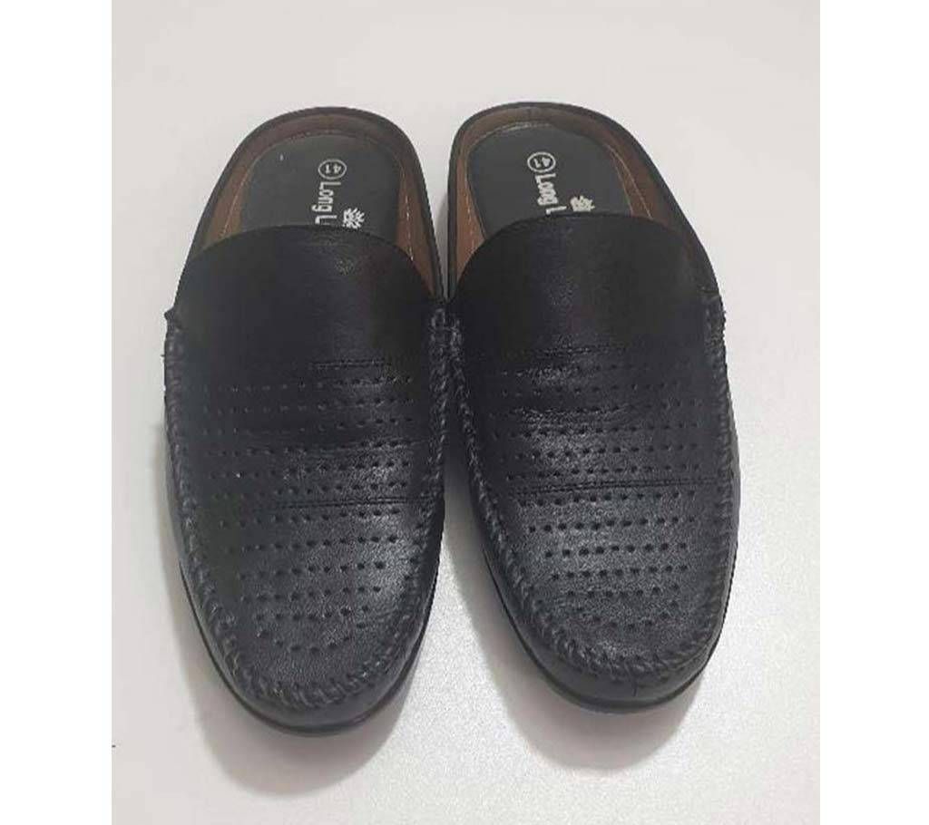 Hand Made Half Shoe for Men Black