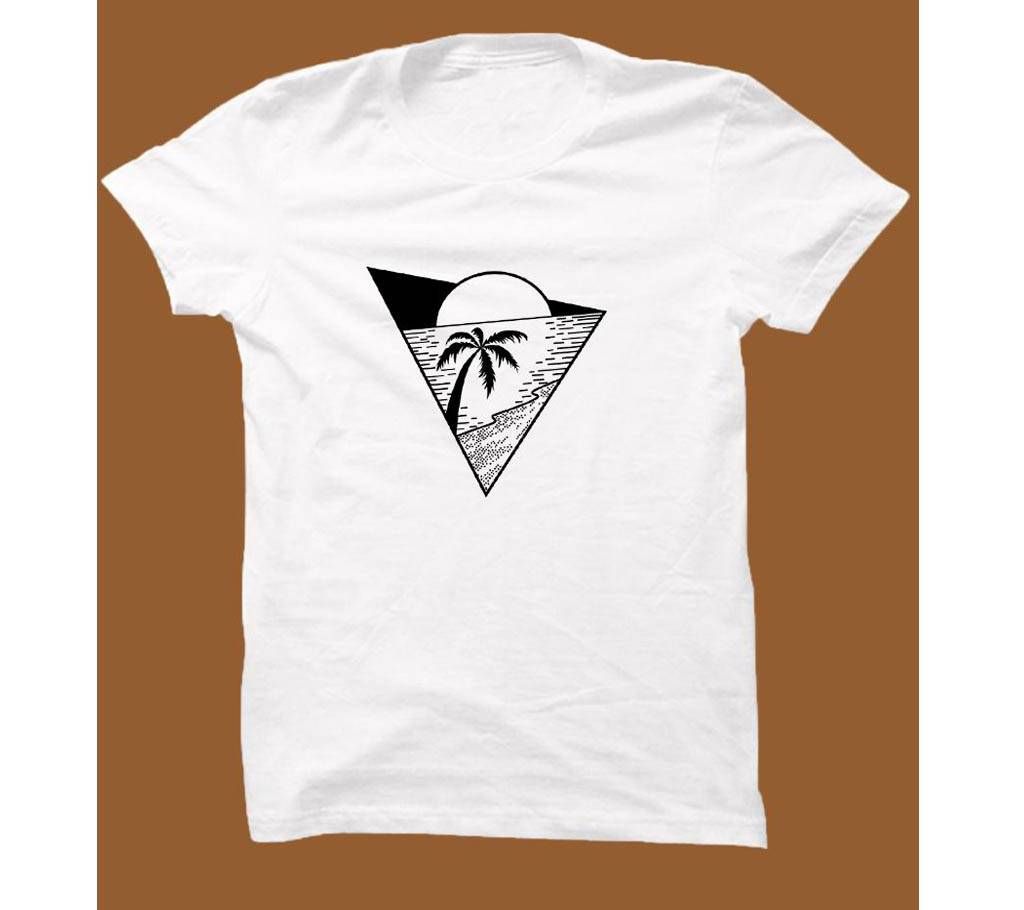 White Cotton Short Sleeve T-Shirt for Men WTS006