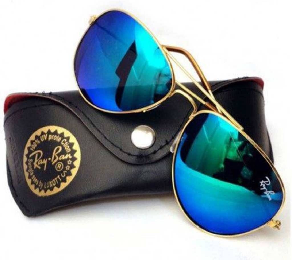 Ray Ban Golden Blue Mercury Sunglass